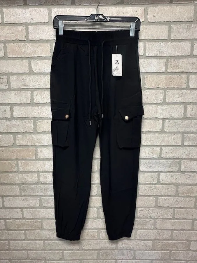 Pant - Cargo Elastic Jogger - Black