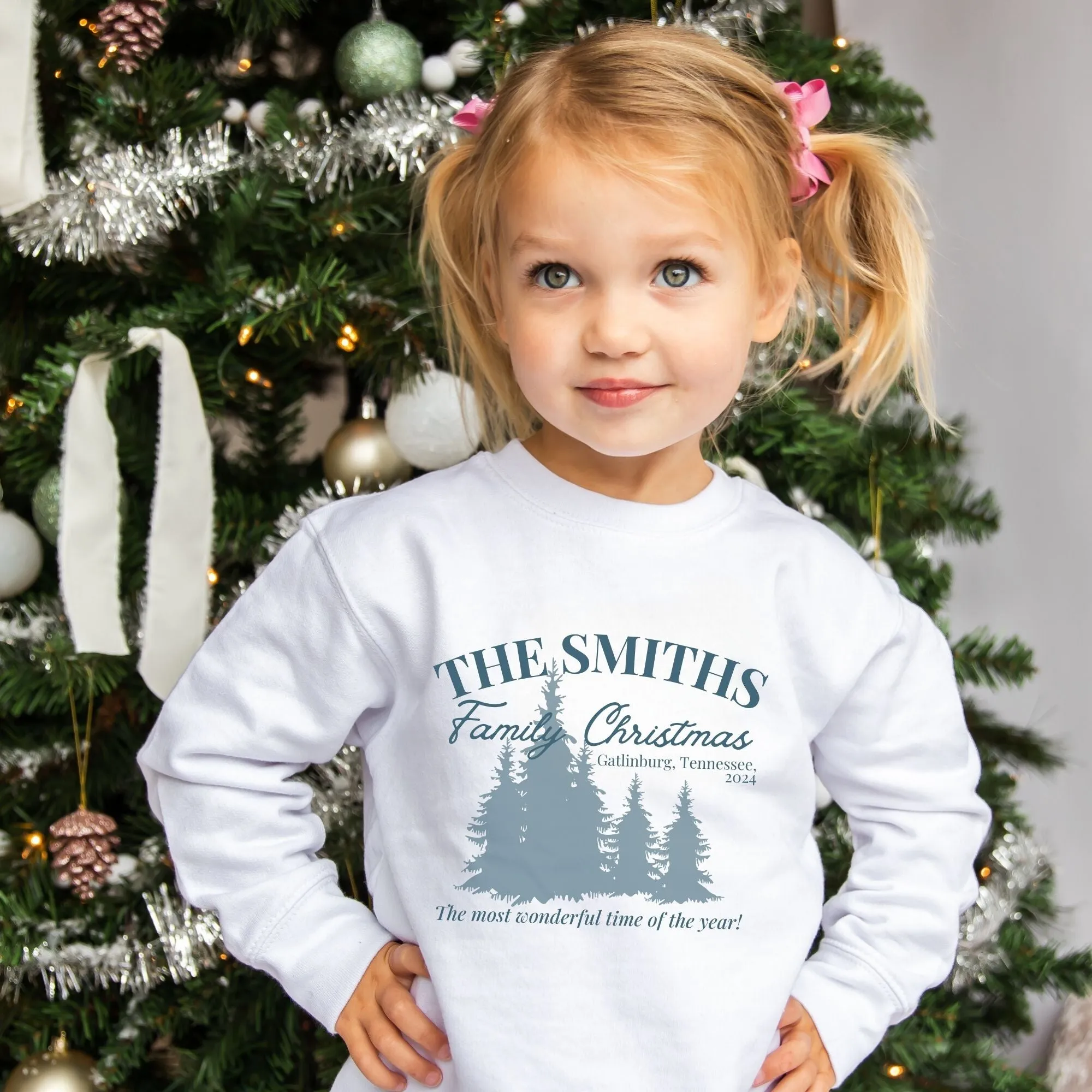Personalized Family Christmas Tree Toddler Sweatshirt