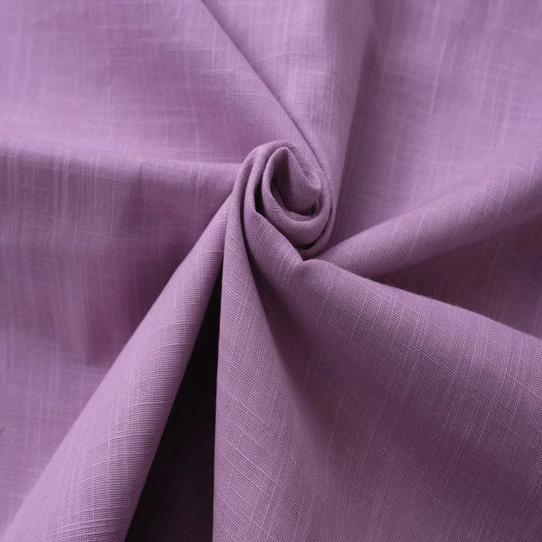 Pure Slub Cotton Fabric - Purple
