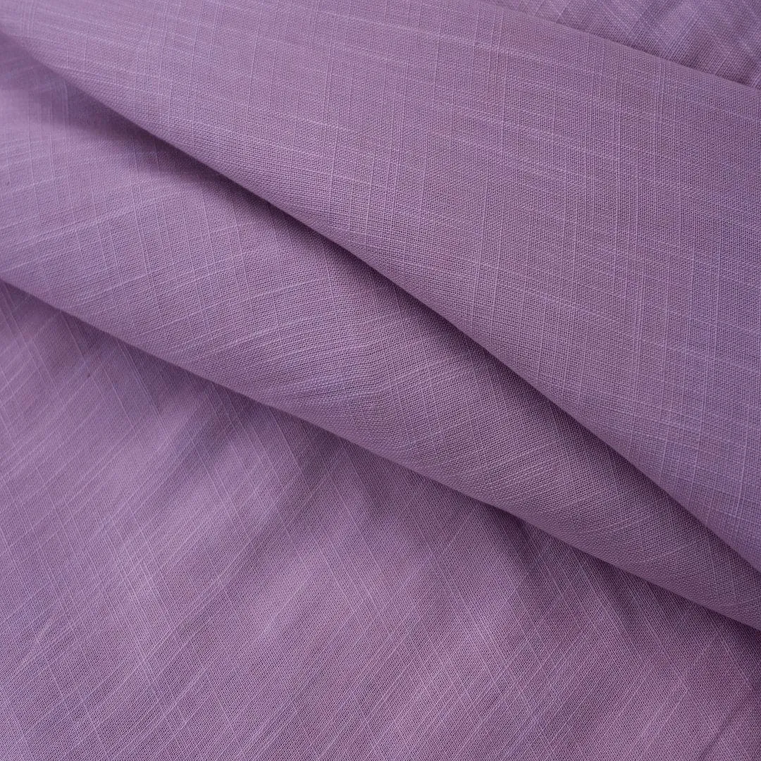 Pure Slub Cotton Fabric - Purple
