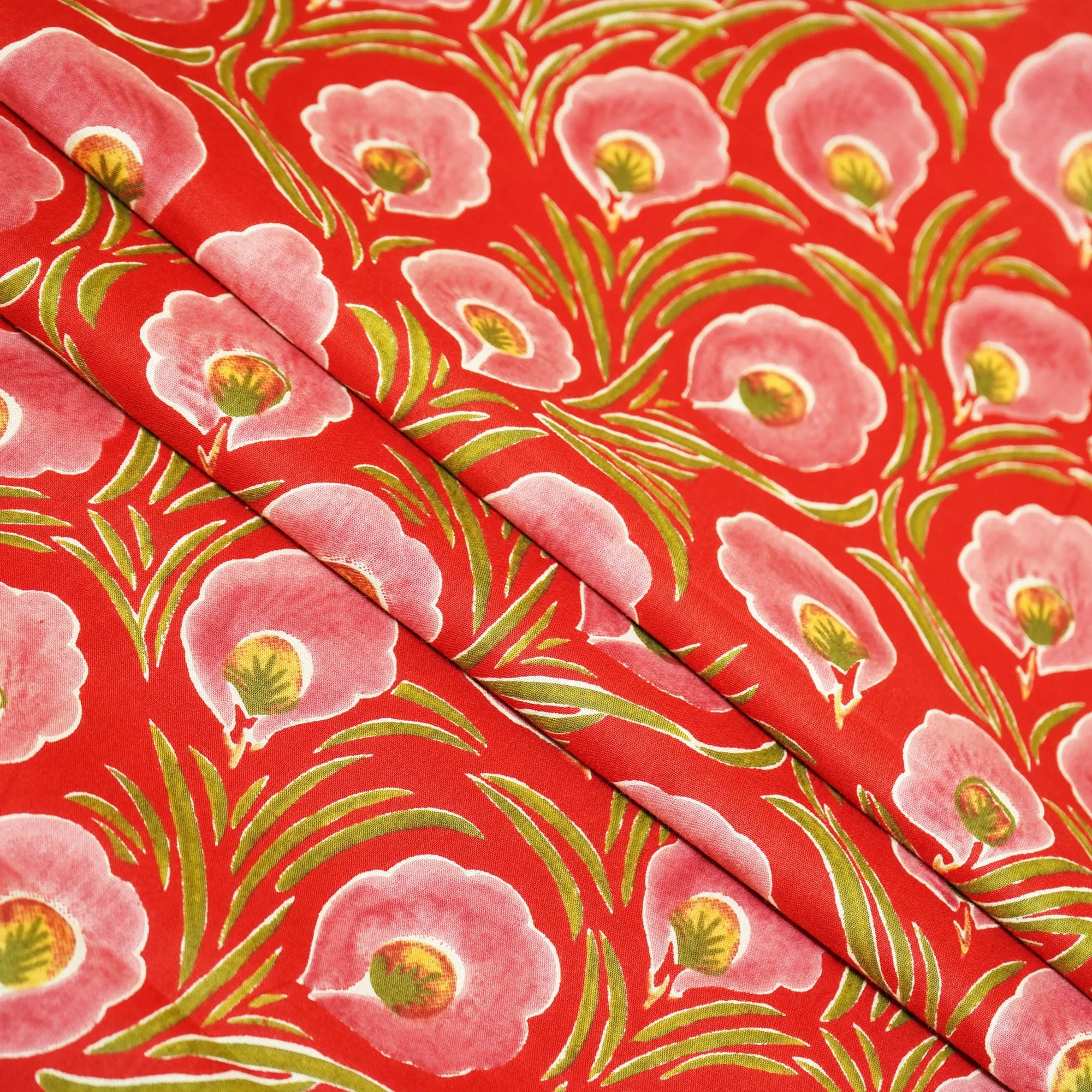 Red Ajrakh Print Cotton Fabric MFL-23710
