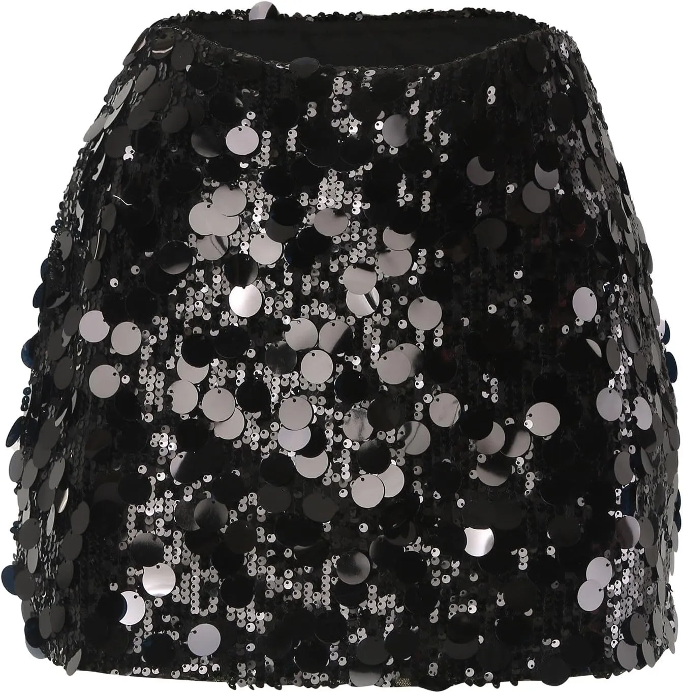 Sequin Short Skirt Belly Dance Hip Skirts Sparkly Hip Wrap Rave Party Dance Skirt for Women and Girl