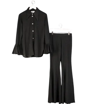 Sleeper Black Cosmos Lurex-detailing Pyjama Set UK M