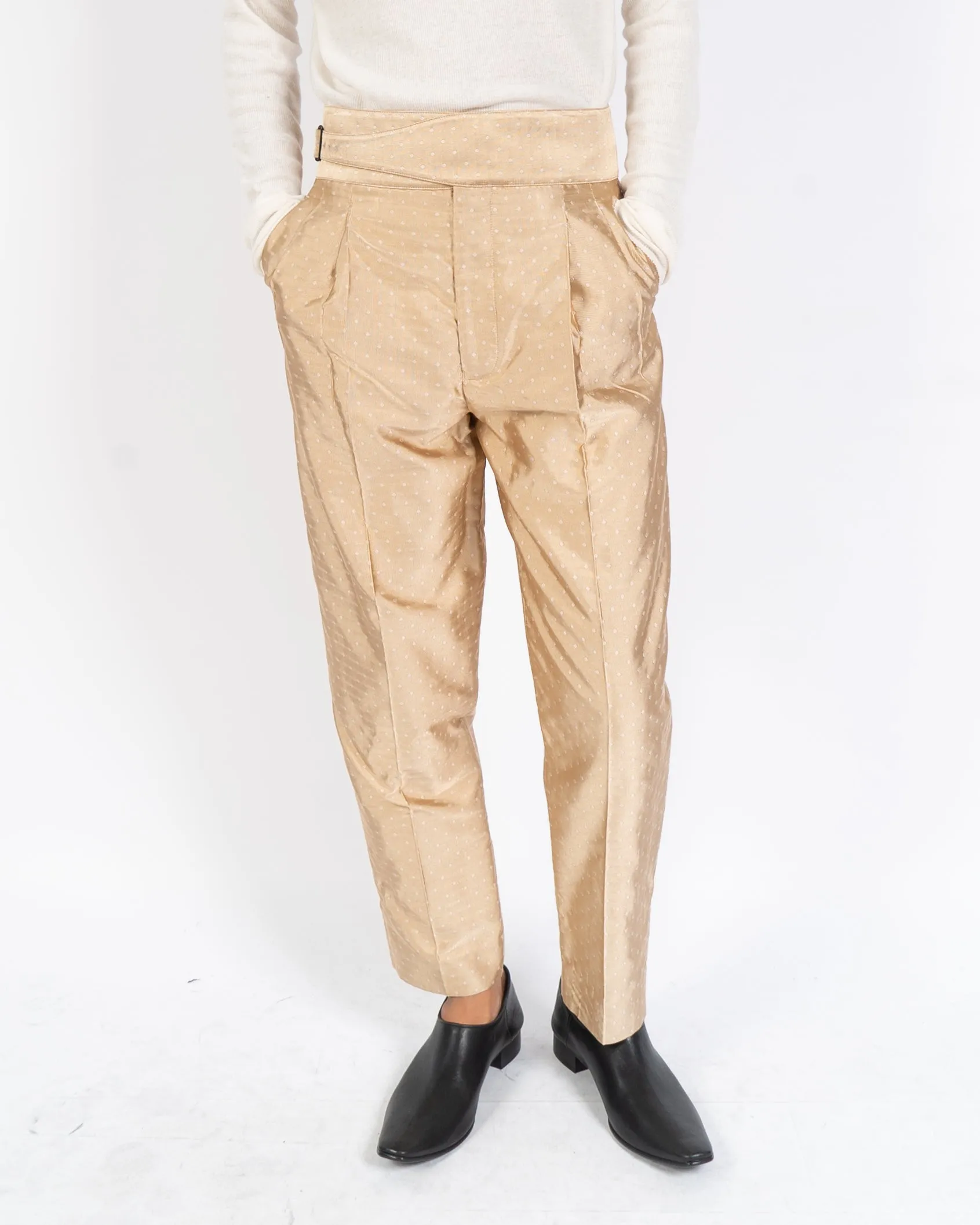 SS19 Belted Beige Blackpool Trousers Sample
