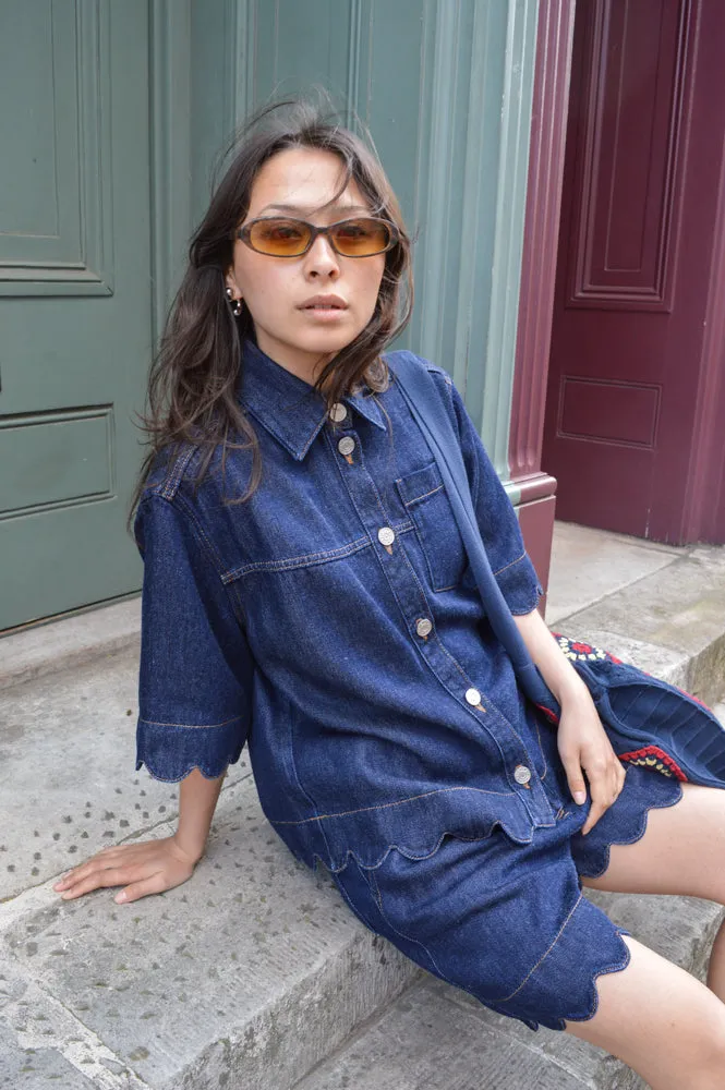 Stella Nova Dark Blue Denim Shirt