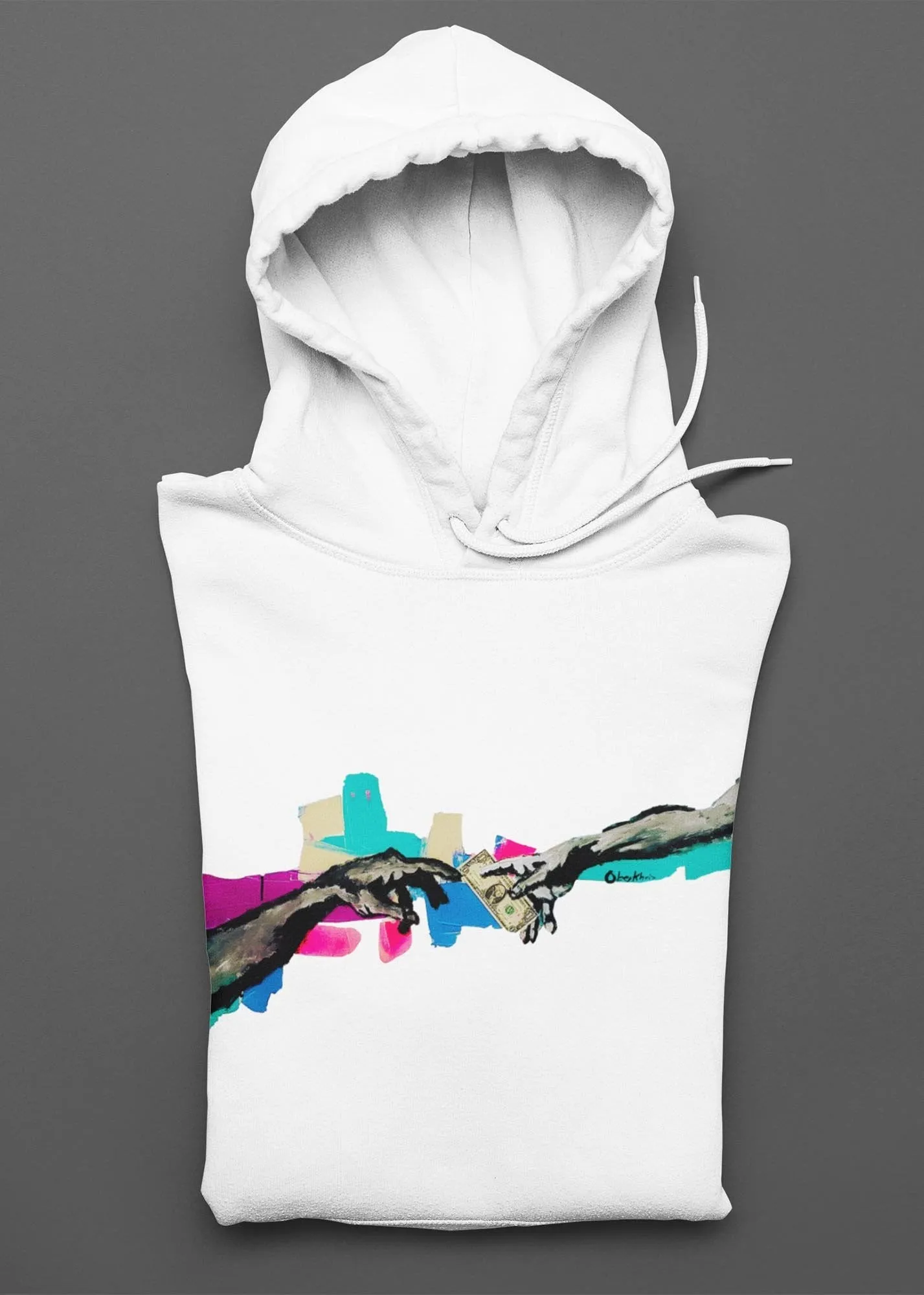 ST!NK - artist Obeykohritz, $ - Front Print Hoodie