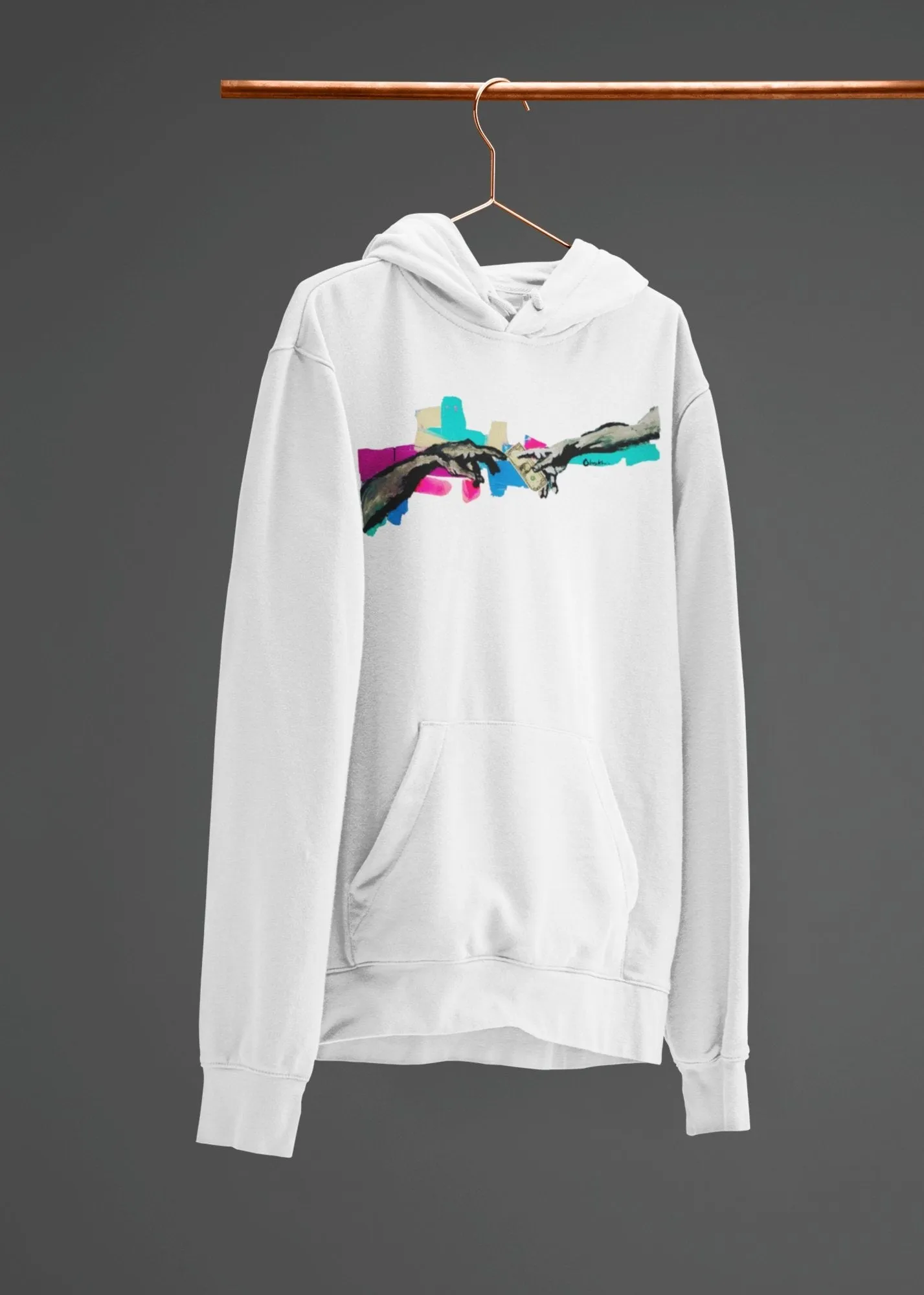 ST!NK - artist Obeykohritz, $ - Front Print Hoodie