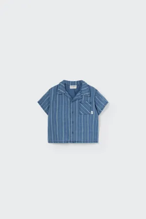 STRIPED DENIM BABY SHIRT - ABEL