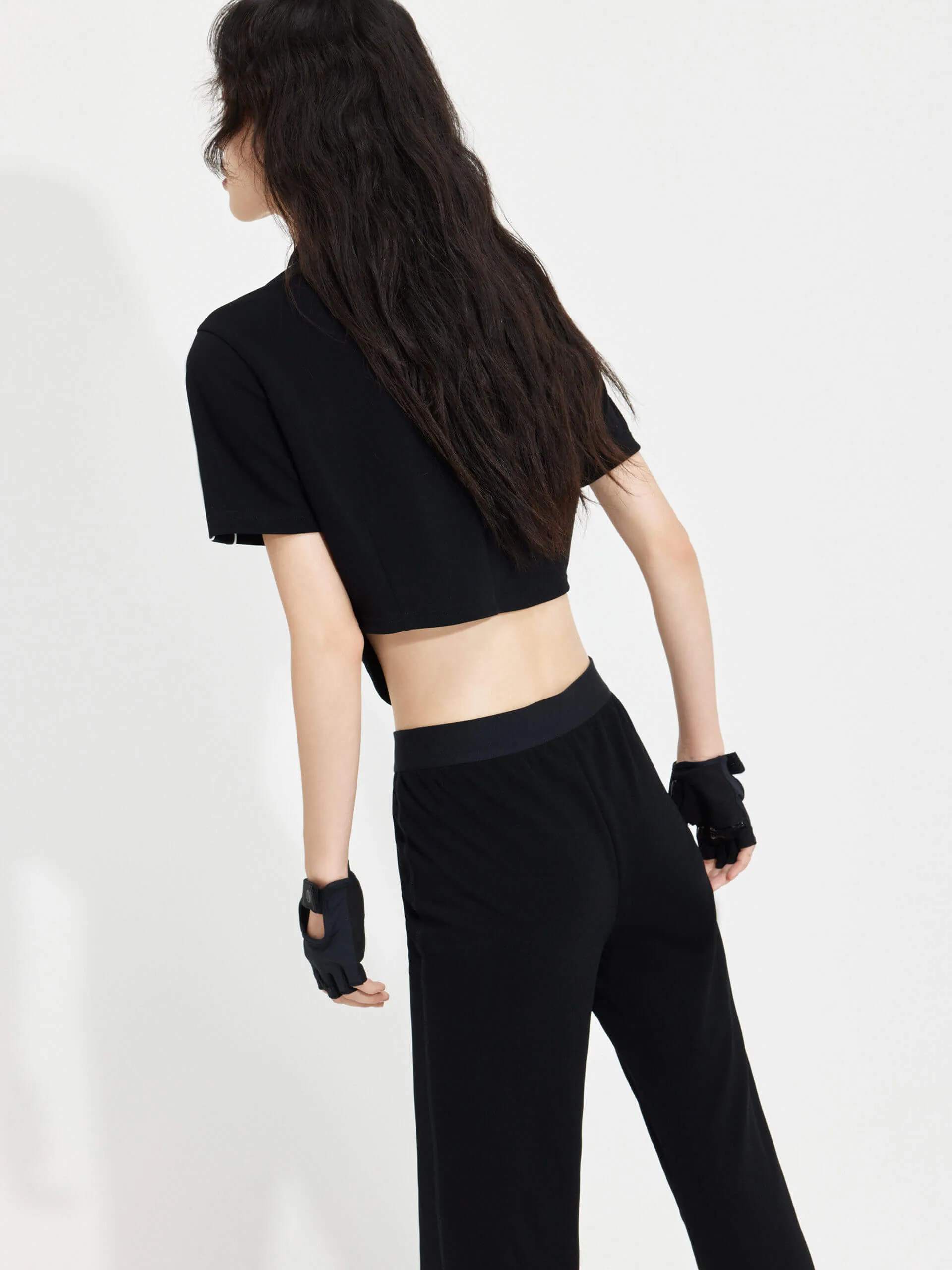 Triacetate Blend Flared Pants