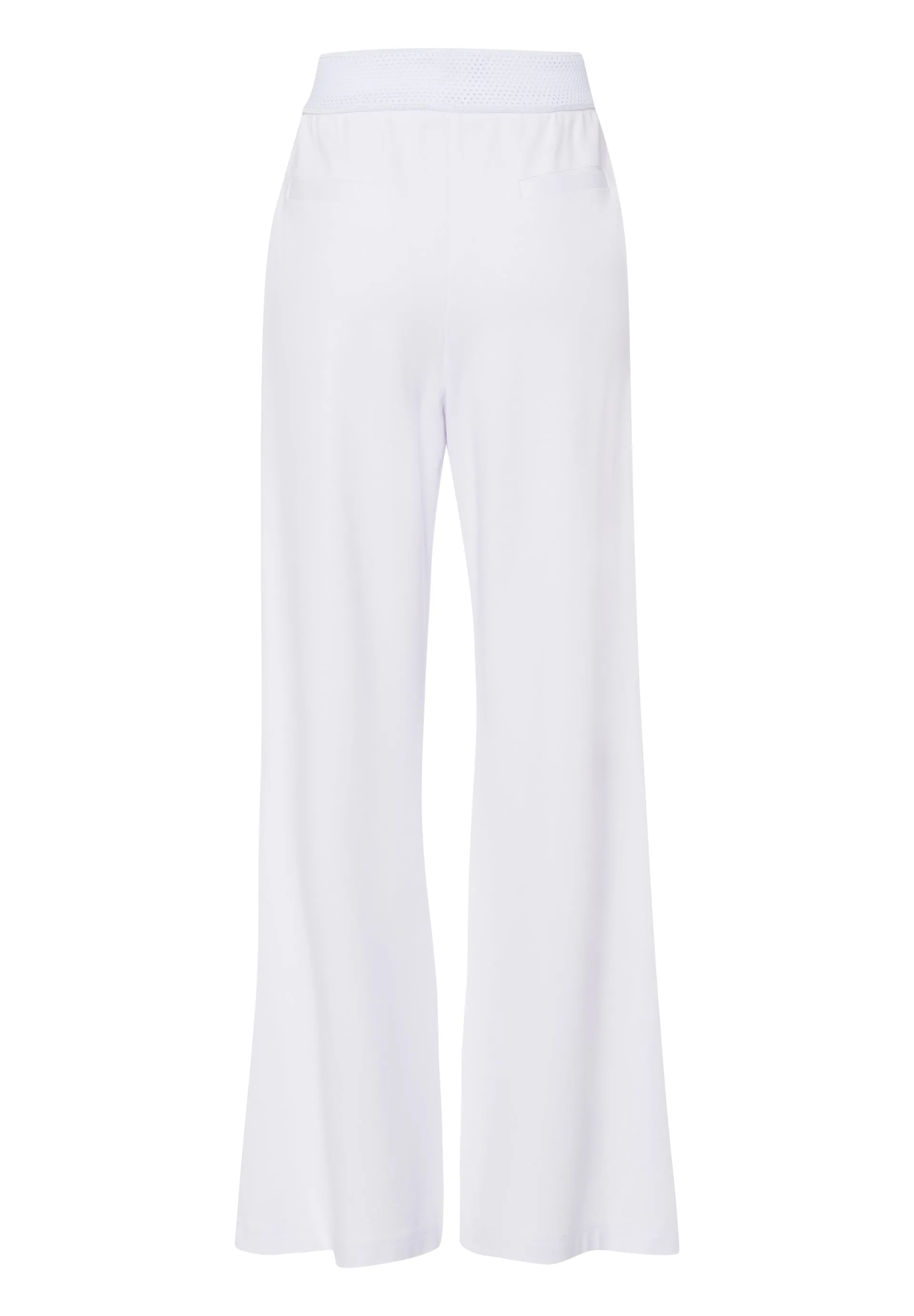 Tuzzi White Elasticated Flared Trouser