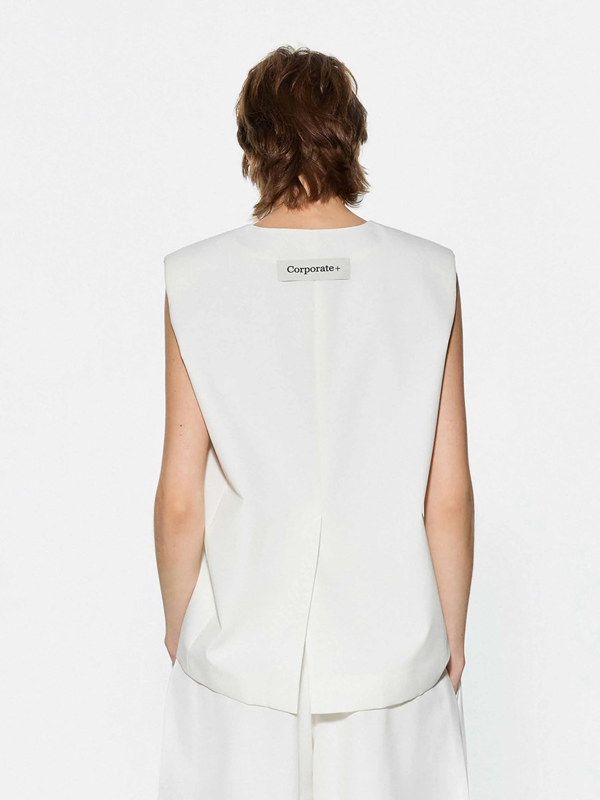 V-neck Sleeveless Waistcoat
