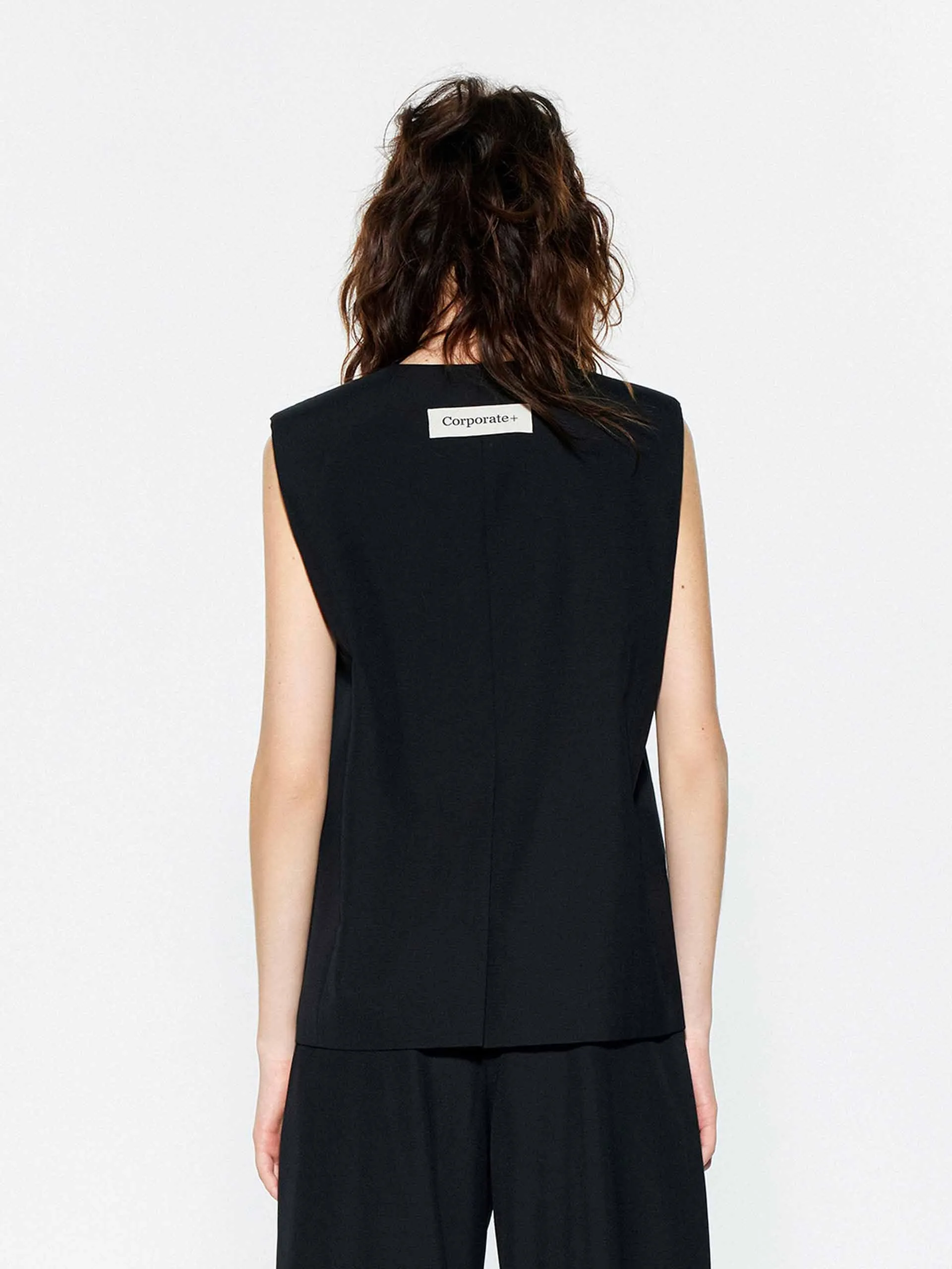 V-neck Sleeveless Waistcoat