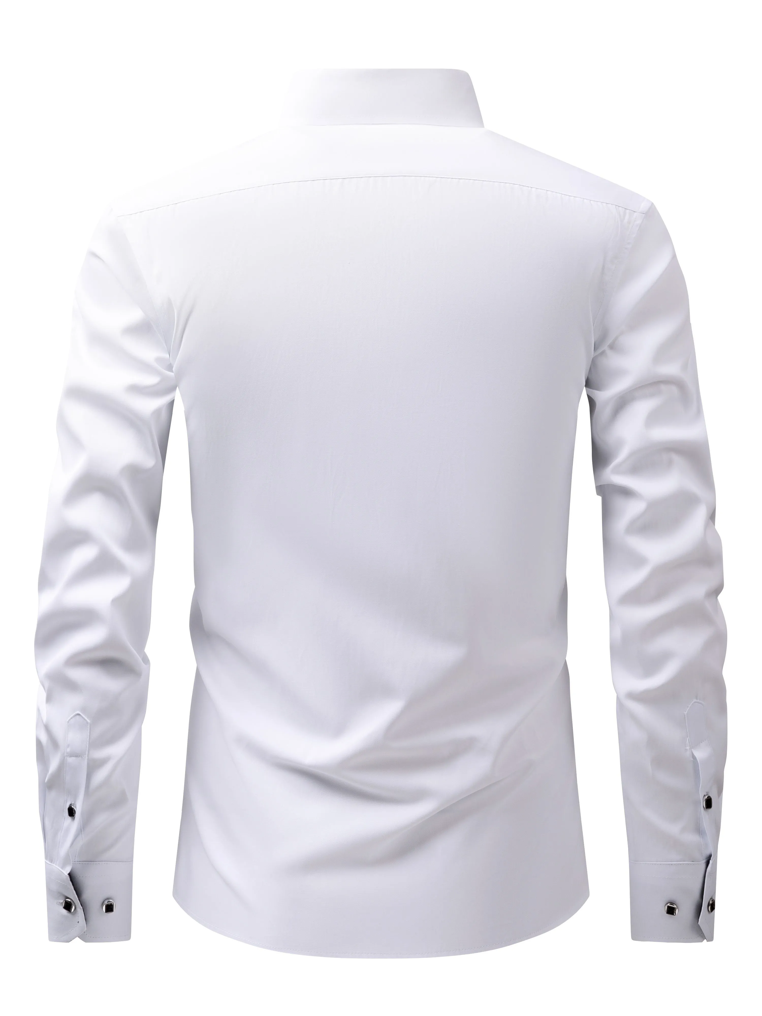 VICTIN | Contrast-Color Business Shirt with Long Sleeves