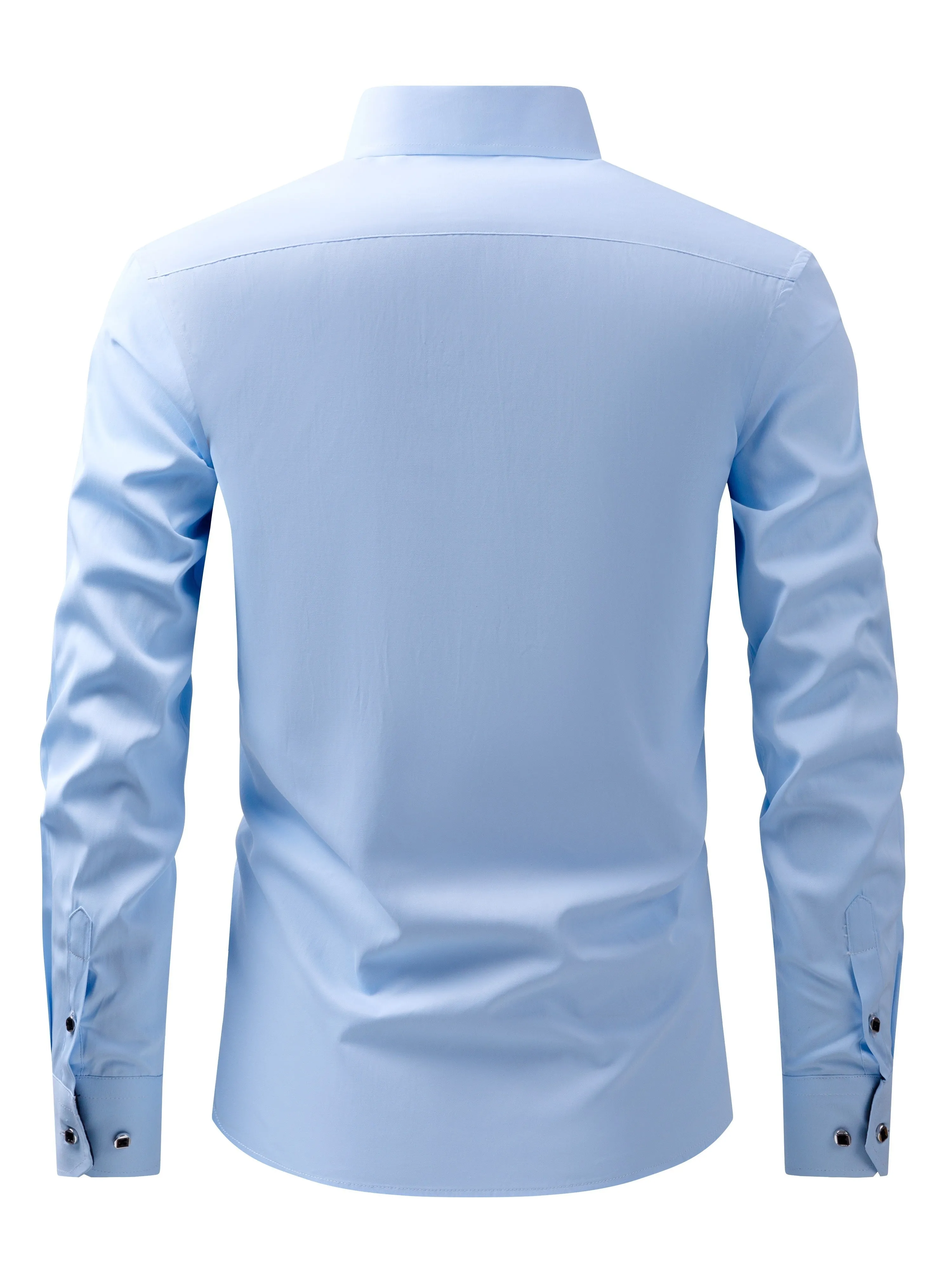 VICTIN | Contrast-Color Business Shirt with Long Sleeves