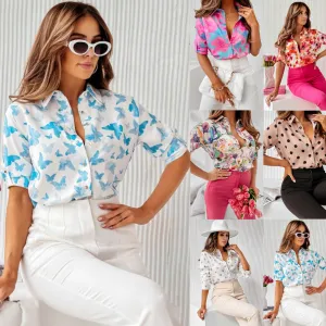 Women's Long Sleeved Shirt For Printed Blouses