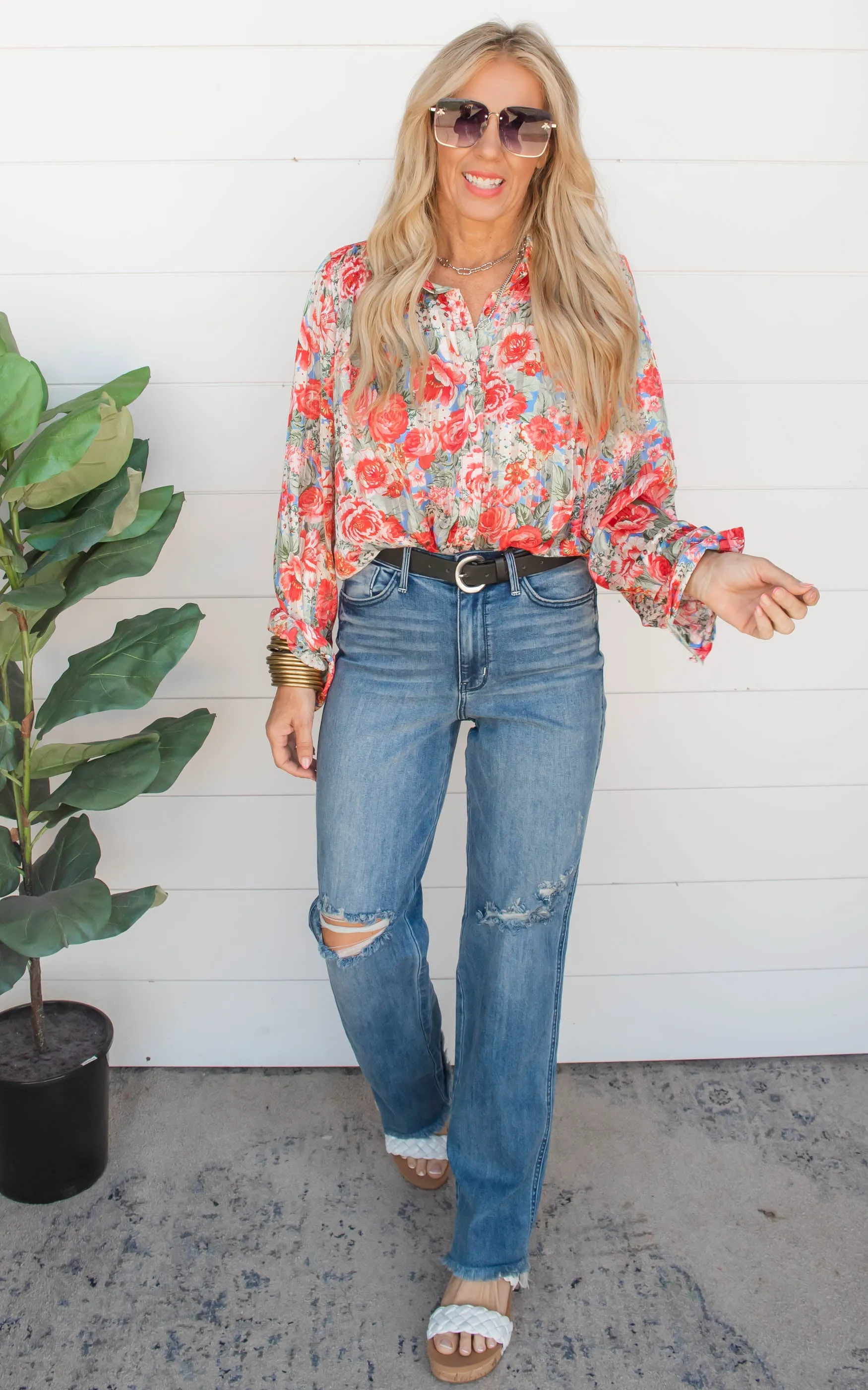 Wonderland Floral Blouse - Final Sale