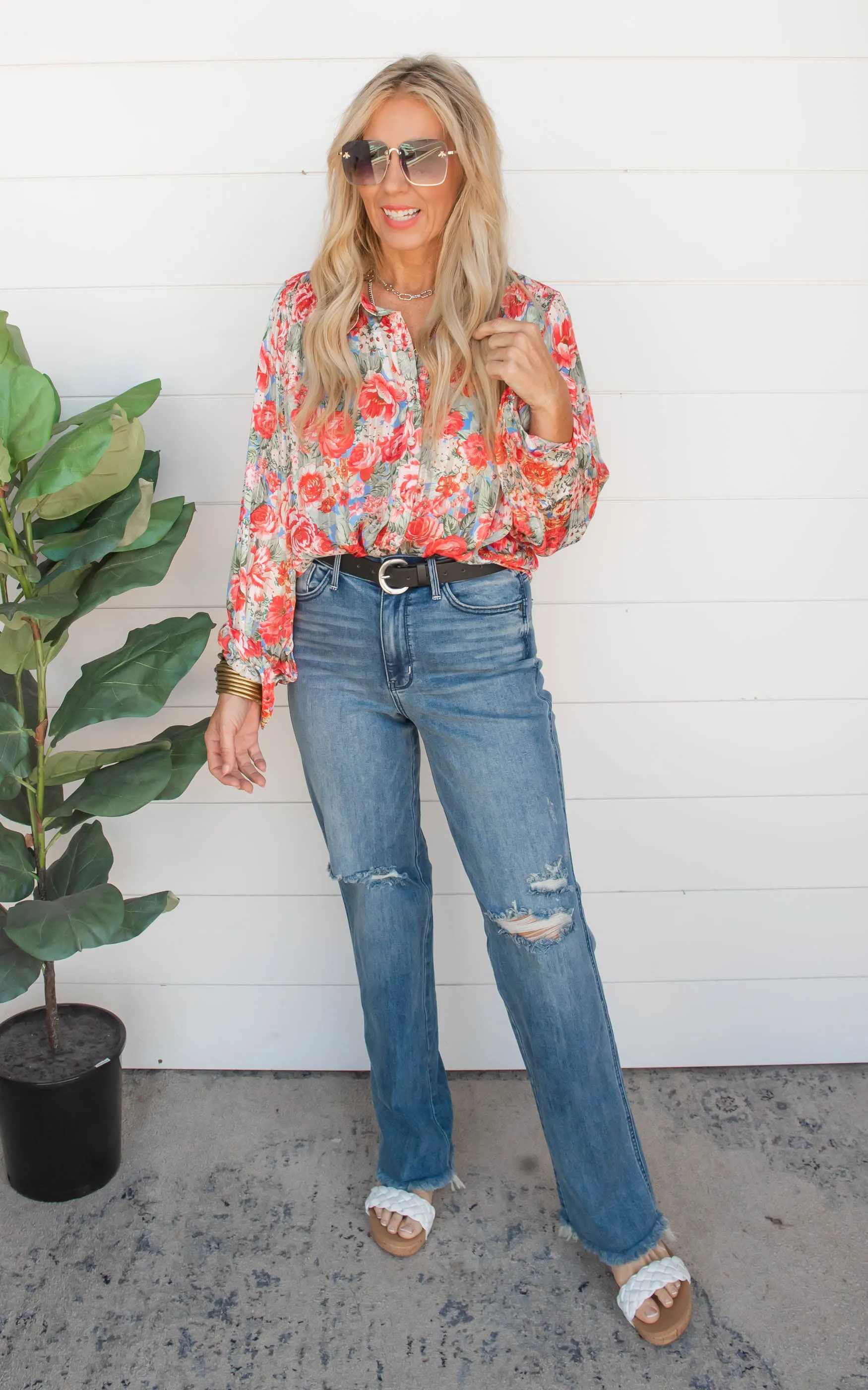 Wonderland Floral Blouse - Final Sale