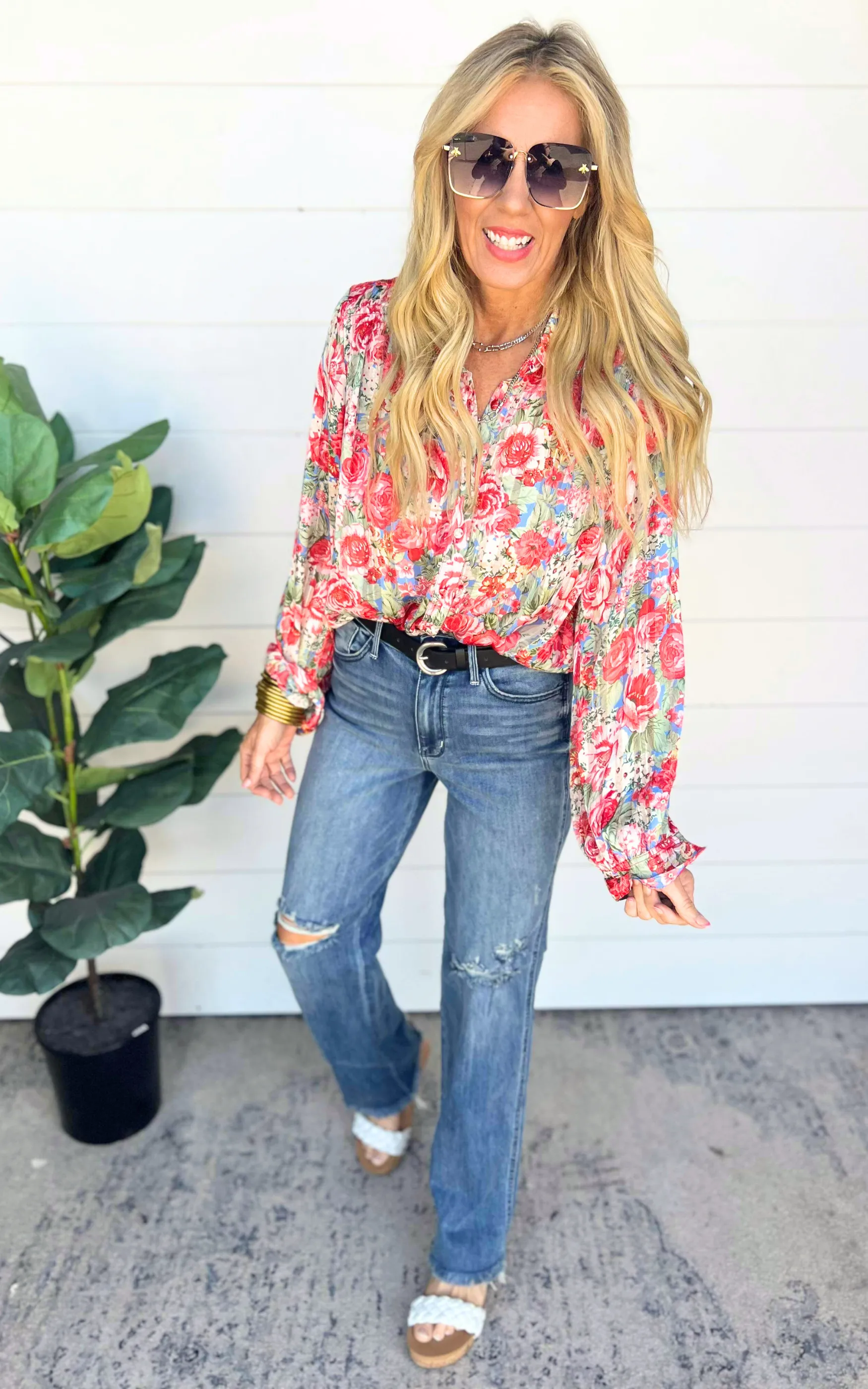 Wonderland Floral Blouse - Final Sale