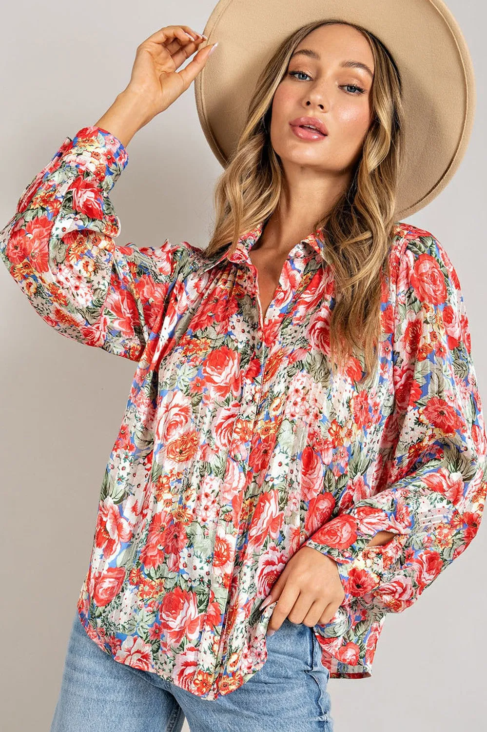 Wonderland Floral Blouse - Final Sale