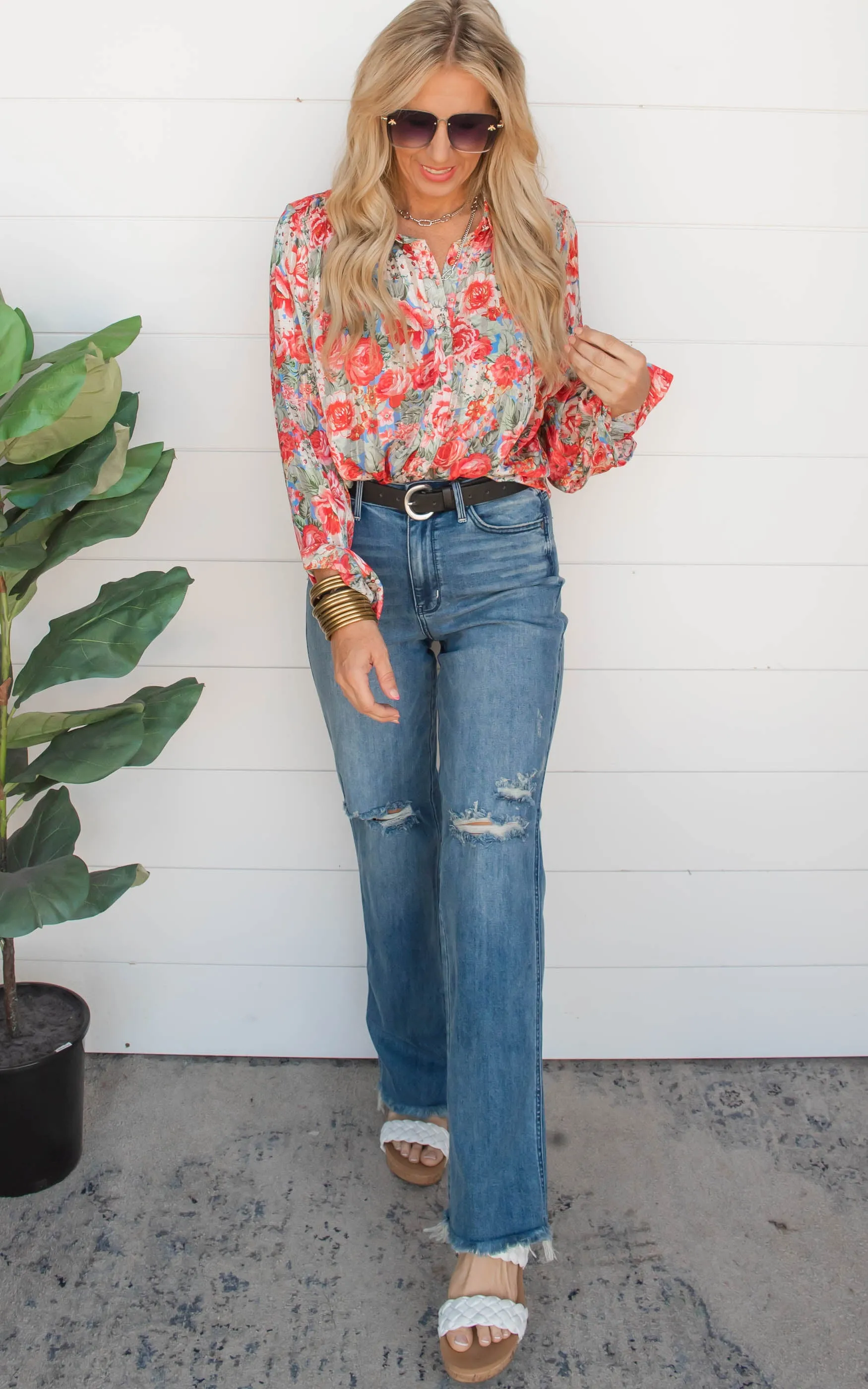 Wonderland Floral Blouse - Final Sale