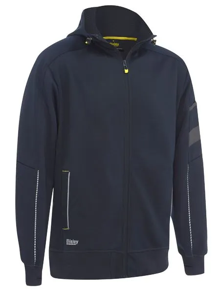 Work Fleece Hoodie With Zip-Front For Men