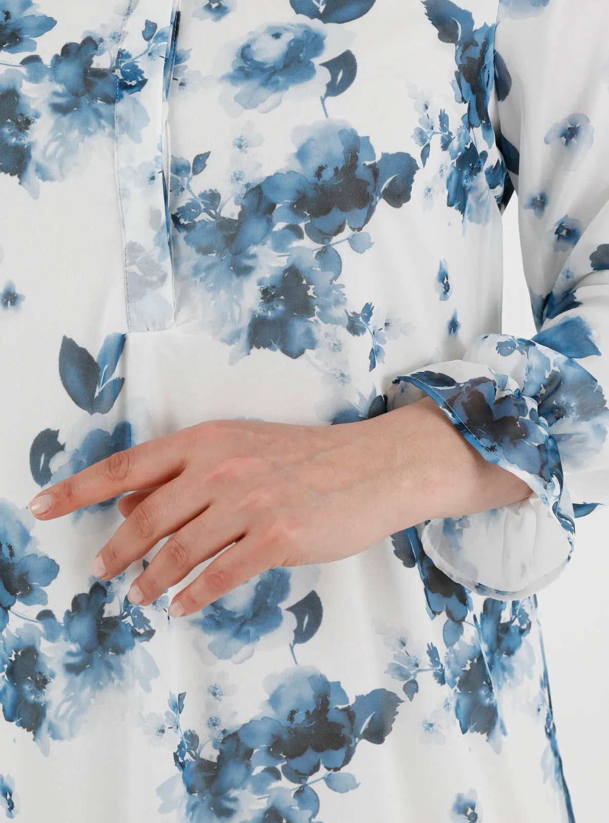 Yana Plus size Dress - Blue Floral